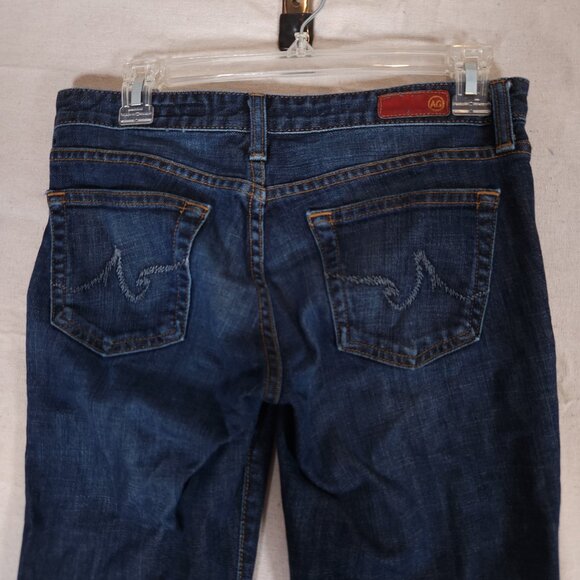 AG Adriano Goldschmied the Club Flare Blue Jeans Womens Size 27R Denim Pants - Picture 10 of 15